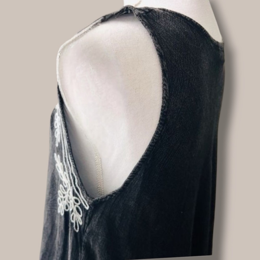 🏖️Beach By Exist Soft Flowy Black & White Summer Beach Sundress - Picture 7 of 10